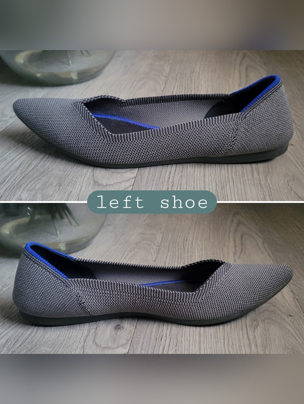 Rothy's The Point Cloud Gray Birdseye Flats, Women's US 7 EU 37.5 - Picture 9 of 16